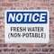 Signmission Fresh Water (Non-Potable), 14 in W x Rectangle, Plastic OS-2PACK-NS-P-1014-L-12920 - alternate 2